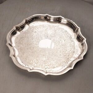 Vintage International Silver Company Chippendale Silverplate Tray